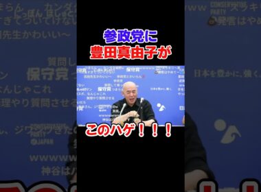 参政党に豊田真由子が入って事について【日本保守党】