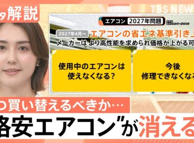 「2027年問題」で“格安エアコン”が消える？価格高騰前に知りたい“損しない買い替え時”と梅雨対策【Nスタ解説】｜TBS NEWS DIG