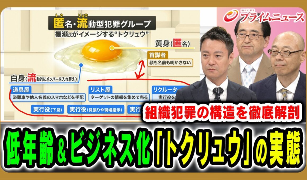 【ビジネス化「トクリュウ」の実態】凶悪化する犯罪の実像と対策のあり方とは 棚瀬誠×多田文明×平松秀敏 2026/6/1放送＜前編＞【BSフジ プライムニュース】