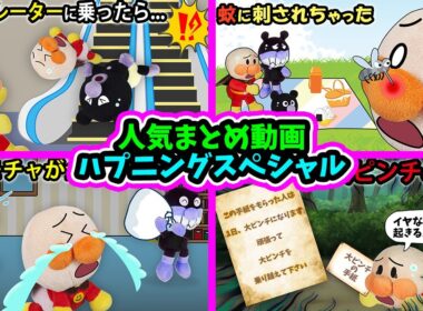 【ハプニングスペシャル】赤ちゃんアンパンマンが色んなトラブルに巻き込まれちゃった⁉みんなで助けよう‼　アンパンマン　アニメ　おもちゃ　エスカレーター　anime　animation