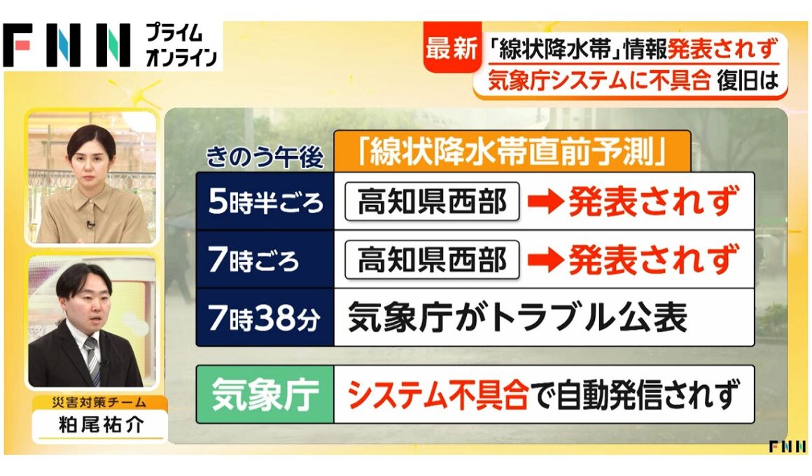 【解説】台風6号「線状降水帯」直前予測と発生情報でシステム不具合発覚 初の「危険警報」発表に困惑する住民も（2026年06月03日）