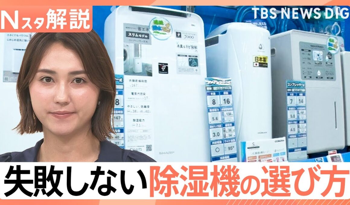 部屋のジメジメ 吹き飛ばせ！梅雨時期の強い味方「除湿機」失敗しない選び方【Nスタ解説】｜TBS NEWS DIG