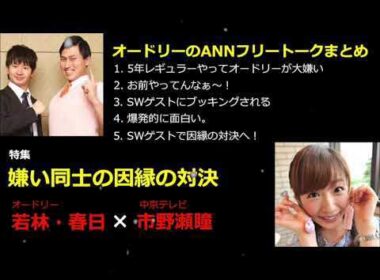 【作業用・勉強用・睡眠用BGM】オードリー若林・春日のフリートーク集 中京テレビ市野瀬編