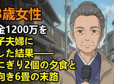 【漫画】73歳女性、年金1200万を息子夫婦に渡した結果——おにぎり2個の夕食と北向き6畳の末路