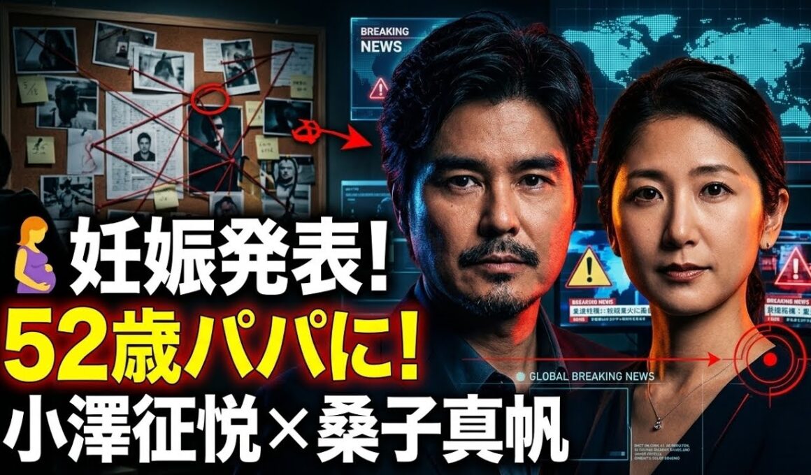 52 歳小澤征悦と 39 歳桑子真帆アナ、結婚 5 年目で待望の第 1 子妊娠！生放送での感動発表の全貌