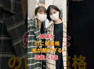 姊妹なのに星座格差が酷すぎる芸能人3选#板野友美 × 板野成美 #有村架純 × 有村藍里#芸能人 #fyp