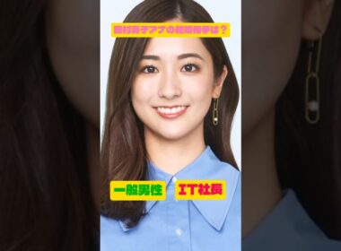 田村真子アナの結婚相手はどっち？#女子アナ#結婚