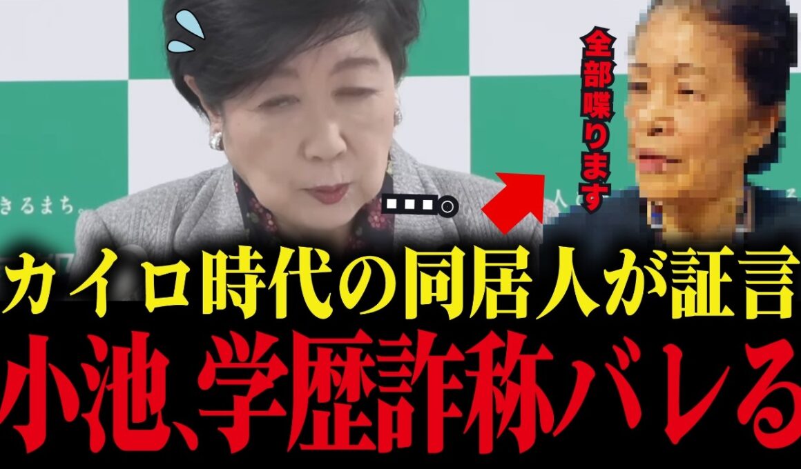 【小池百合子】※同居人の証言で小池の学歴詐称が確定...なぜ小池は捕まらない？【小池都知事 さとうさおり 学歴詐称疑惑 カイロ大学】