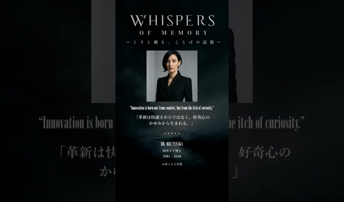 「革新は快適さからではなく、好奇心のかゆみから生まれる。」 / Whispers of Memory