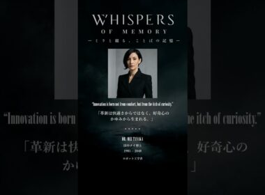 「革新は快適さからではなく、好奇心のかゆみから生まれる。」 / Whispers of Memory