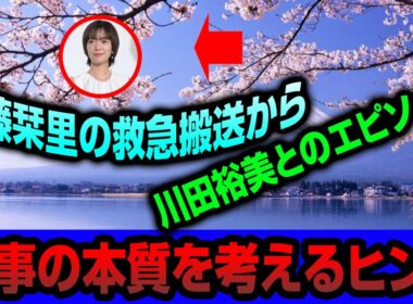佐藤栞里と川田裕美のエピソードから考える。日常の出来事に隠された本質を見極め、自分の頭で深く考える力衝撃の夜 ! 緊急入院?危篤状態 ! 絶望の病名が判明 !!! 芸能界激震の検査結果 !