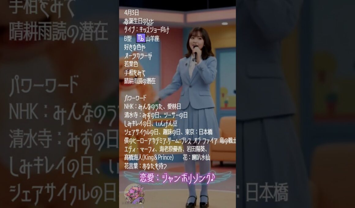 【4月3日】#時の主役占い