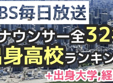 【超意外な大学多め】MBS毎日放送アナウンサー全32名　出身高校,大学,経歴