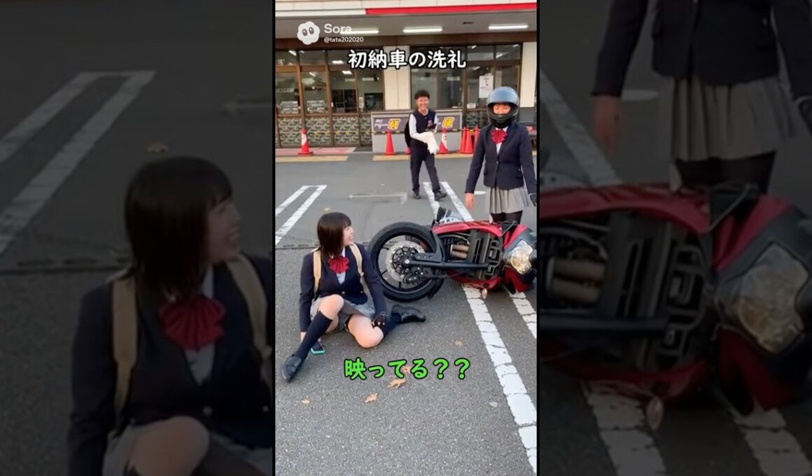 【バイク女子】初納車の洗礼😱#バイク #バイク女子 #バイク好きと繋がりたい #バイク乗り