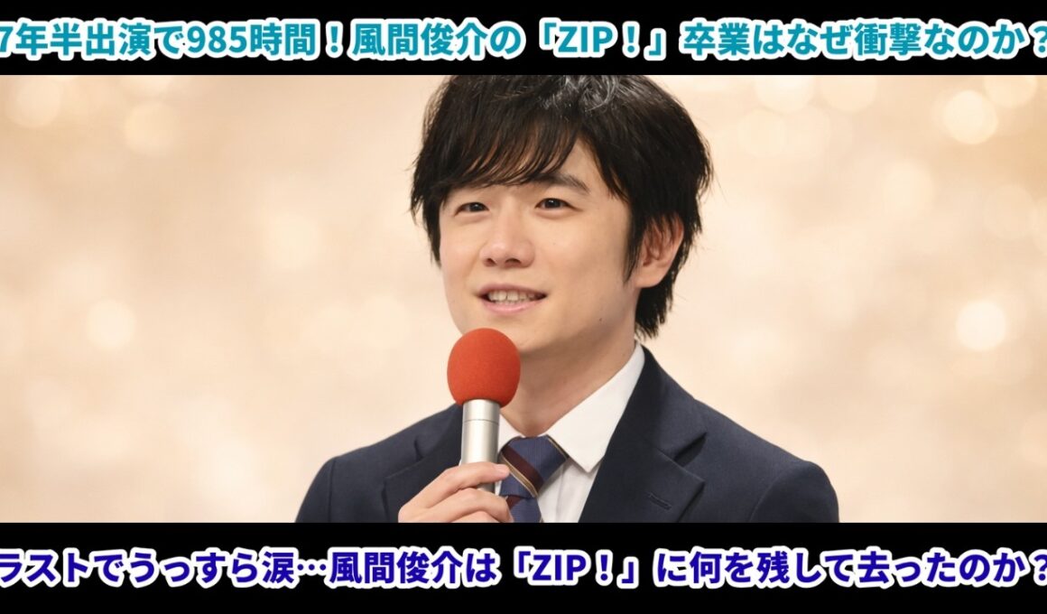 風間俊介が「ZIP！」卒業で涙…7年半のラストに何があったのか？