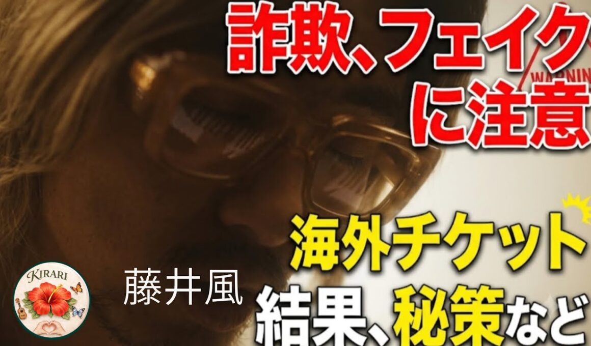 藤井風チケット争奪戦！！私も危なかった！！詐欺やフェイクに注意⚠️今後のチケット販売について、、、