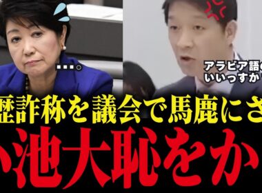 【小池百合子】小池、都議会で学歴詐称を馬鹿にされ、大恥をかくww【小池都知事 さとうさおり カイロ大学 学歴詐称疑惑】