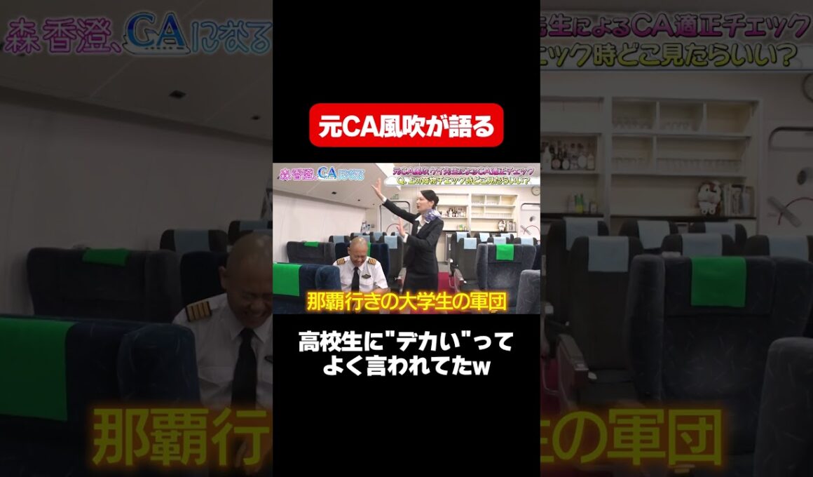 【“デカい”ってよく言われてた】元CA風吹ケイが語る！那覇行きの大学生には気をつけろ/ #森香澄の全部嘘テレビ #森香澄 #ナダル #コロコロチキチキペッパーズ #風吹ケイ #CA #shorts