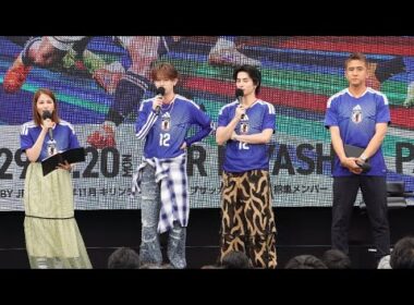 【W杯2026】日本先制!渋谷のPV会場歓喜 永島優美はファンと喜び分かち合う INI・西洸人は子どもと喜ぶ「うおっ!」「しゃー!」