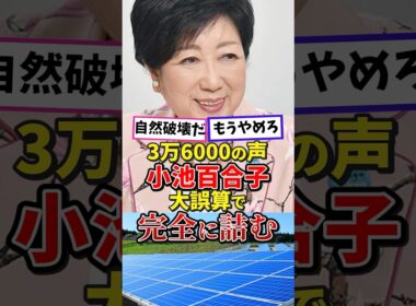 36,000の声！大誤算の小池百合子。完全に詰み#高市内閣 #高市早苗 #高市総理 #政治 #日本政治 #雑学 #小池百合子 #メガソーラー