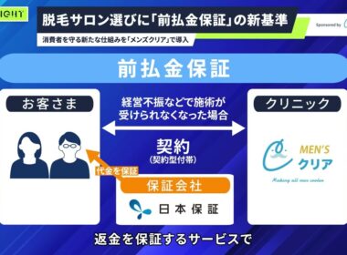 【メンズクリア】脱毛サロン選びに「前払金保証」の新基準