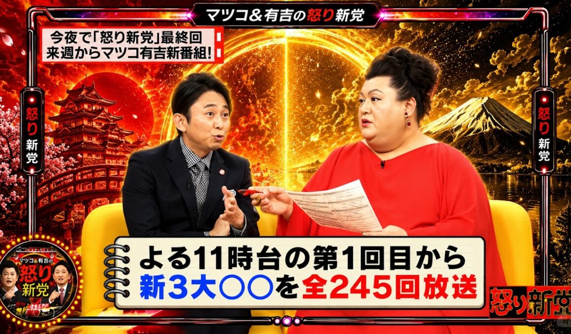 【有吉 × マツコ × 夏目三久】💢BGM💥『今夜で「怒り新党」最終回来週からマツコ有吉新番組!!!』名場面集 2026.6.24FULL HD