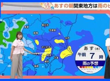 【7月2日 関東の天気】あすの朝 どしゃ降り関東｜TBS NEWS DIG
