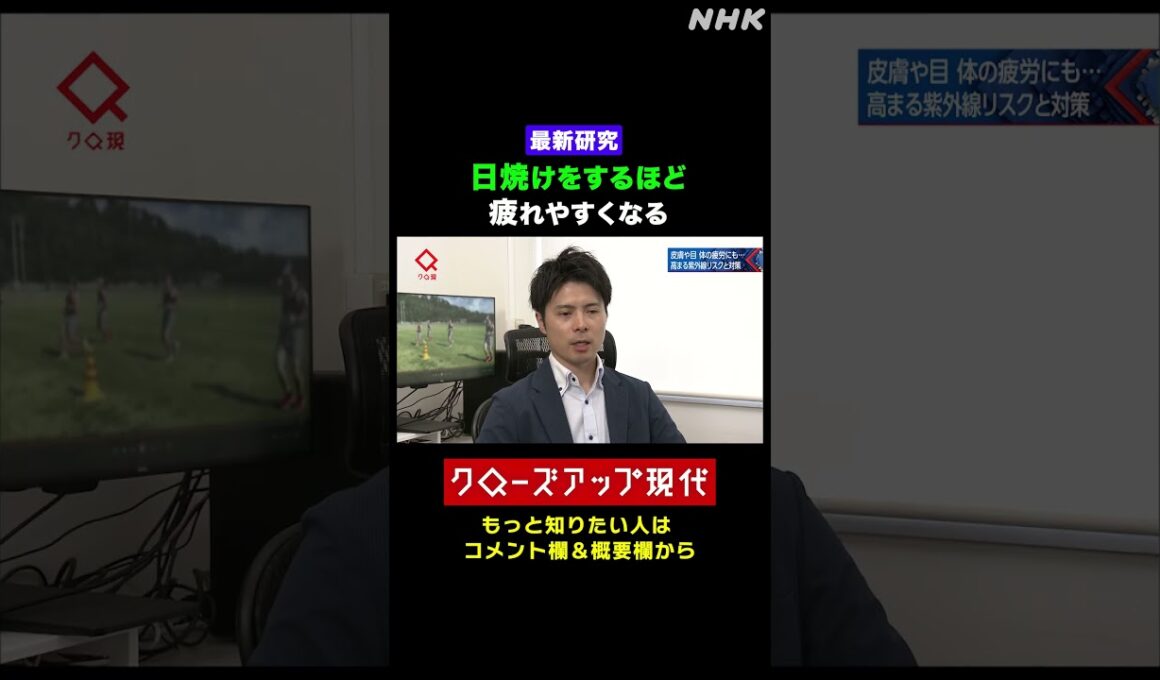 【最新研究】紫外線を浴び日焼けをすると疲れやすくなる！【クロ現】| NHK | #shorts