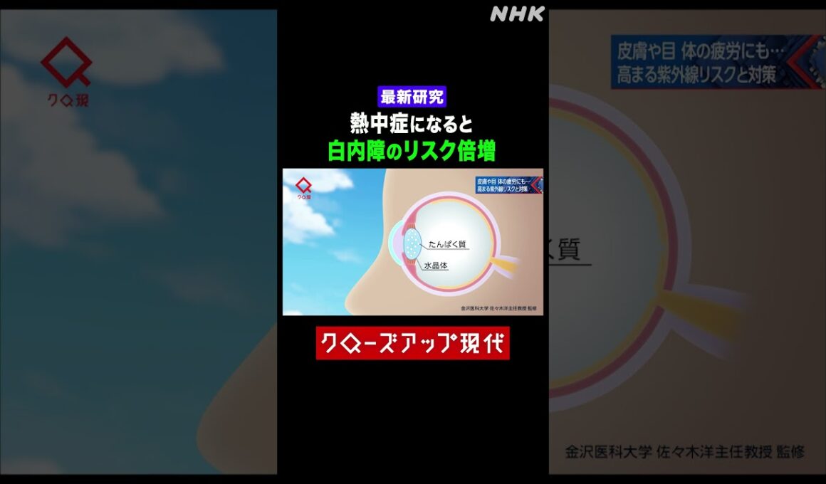 【最新研究】熱中症になると白内障のリスクが２倍に！【クロ現】| NHK | #shorts