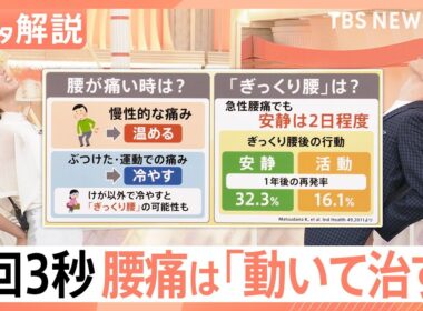 痛む時は冷やす？温める？「休んで治す」とぶり返す？冷房や寝不足で急増する夏の腰痛に“1回3秒”の対策【Nスタ解説】｜TBS NEWS DIG