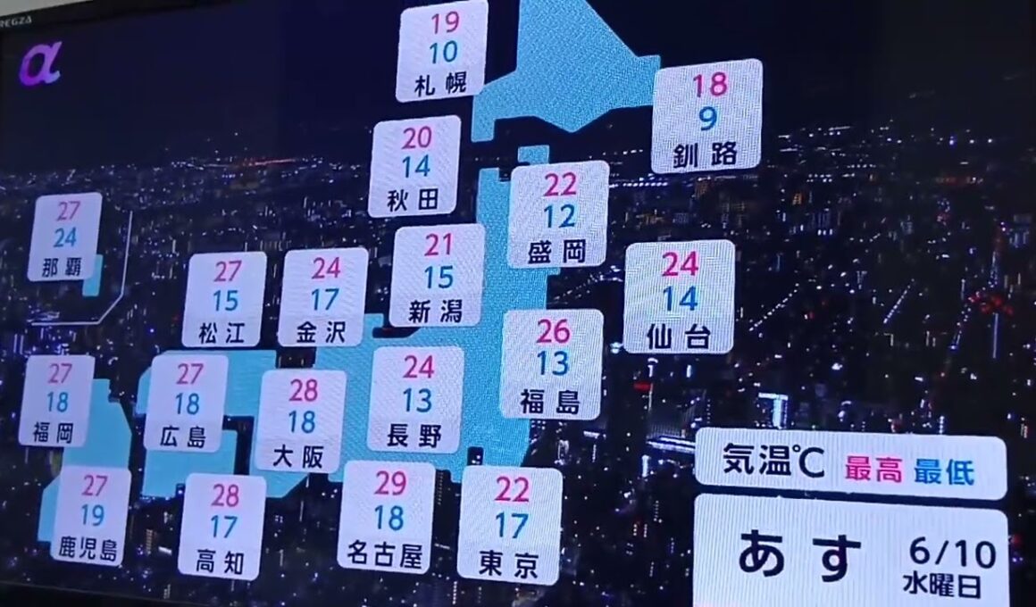 堤礼実アナ　天気予報