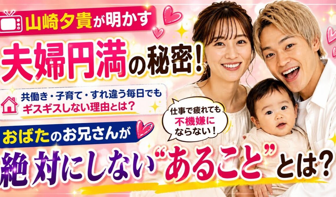 📺💖山崎夕貴が明かす夫婦円満の秘密！✨おばたのお兄さんが絶対にしない“あること”とは？😲👨‍👩‍👦💕