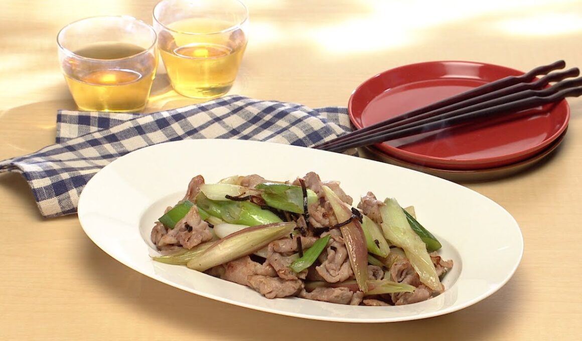 【3分クッキング公式】豚肉とみょうがの塩昆布炒め
