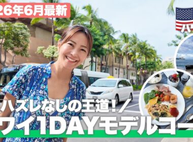 【2026年最新🌺】ハワイ1dayモデルコース！レンタカーなしでワイキキ周辺を朝から夜まで完全攻略【NEWT】