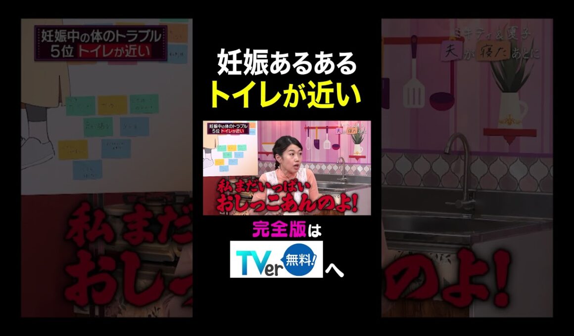 【夫が寝たあとに】妊娠あるあるトイレが近い #夫が寝たあとに #藤本美貴 #ミキティ #横澤夏子 #弘中綾香　#shorts