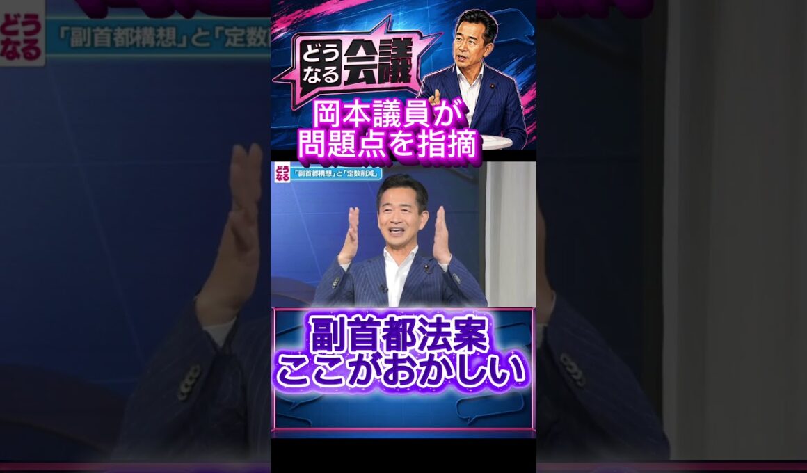 【副首都法案】岡本議員が疑問を呈す　見過ごせない問題点とは？
