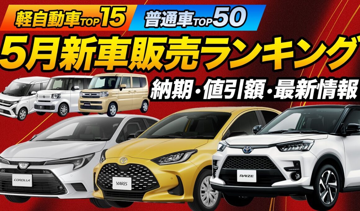 【2026年5月 新車ランキング】◯◯が1位奪還！ジムニー納期短縮＆ランクル急落の理由とは？[解説：工藤貴宏]|くるまのニュースTV