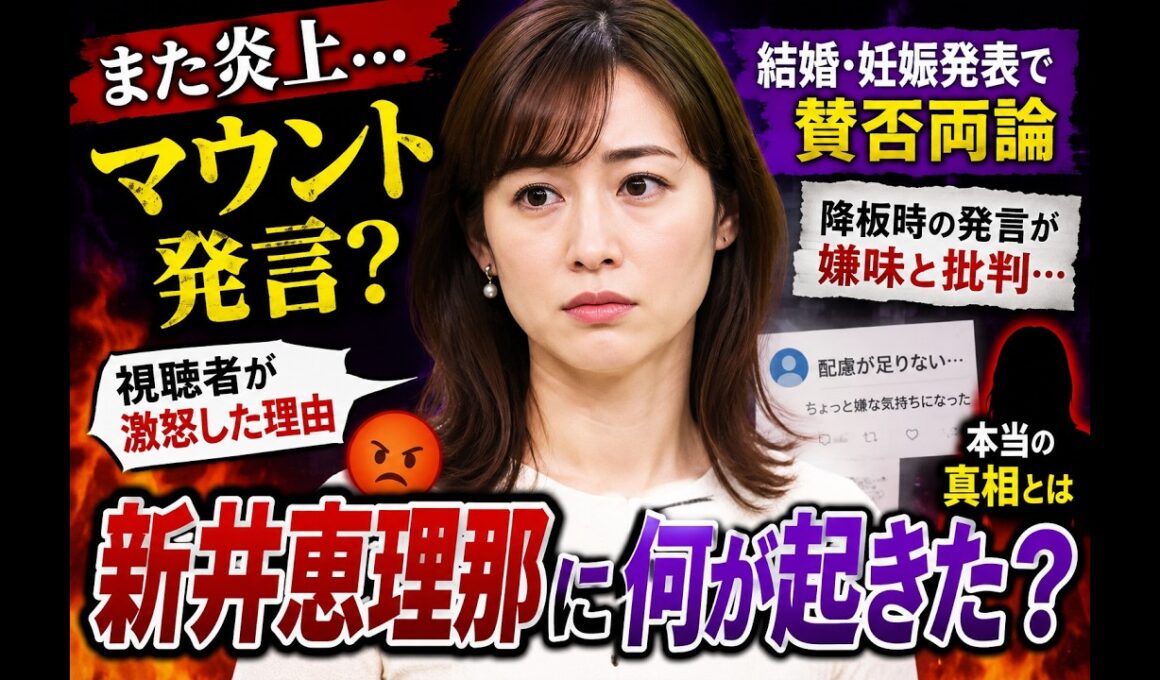 新井恵理那に何が起きた？「マウント発言」と批判された理由が深すぎる…