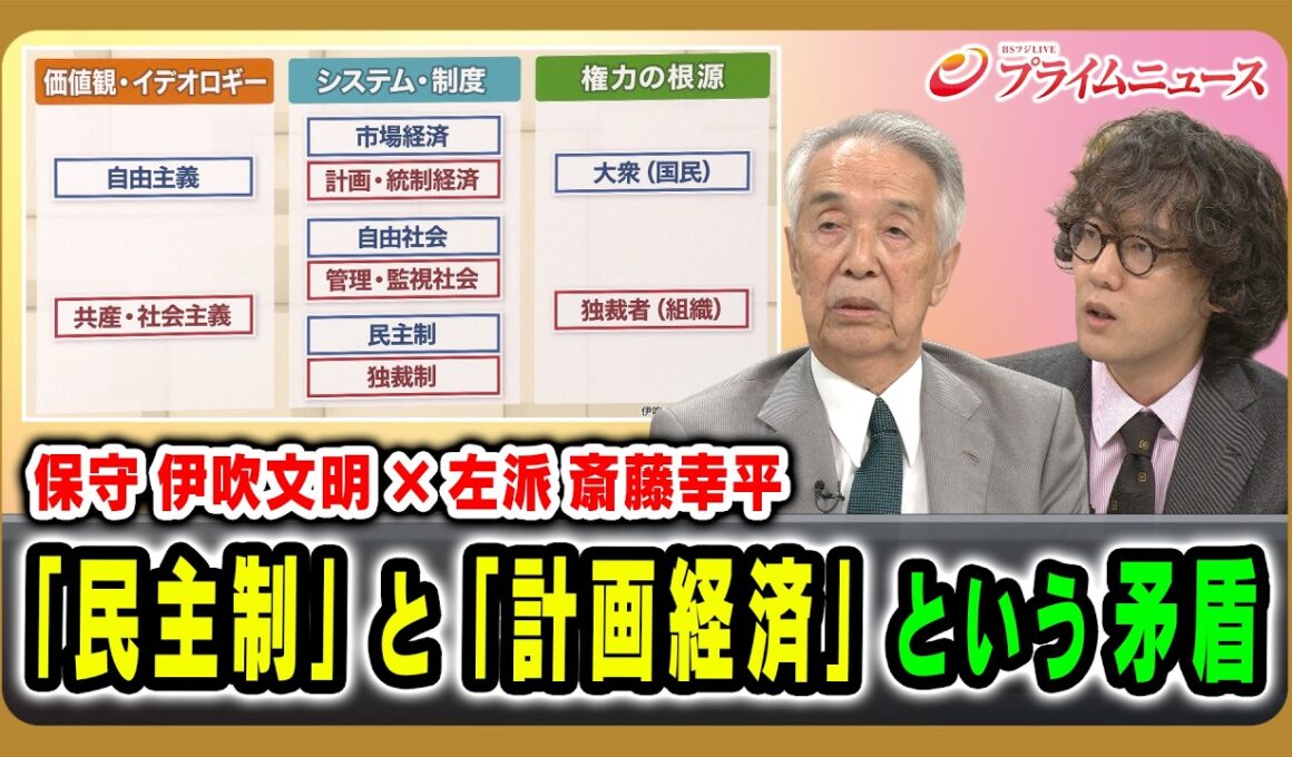 【保守 伊吹文明 ×左派 斎藤幸平】「民主制」と「計画経済」という矛盾 伊吹文明×斎藤幸平 2026/7/22放送＜後編＞【BSフジ プライムニュース】