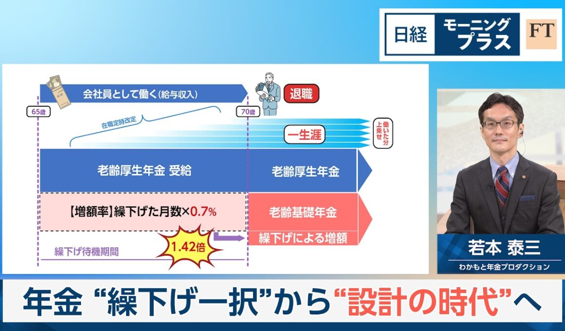 年金“繰り下げ一択”から“設計の時代”へ【日経モープラFT】