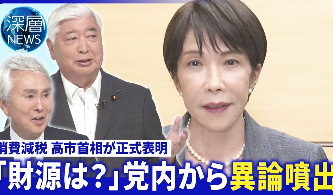 消費税減｢財源は？｣党内から異論噴出▽支持率激落ち今後は▽消費減税「2年間限定」の課題【深層NEWS】7月30日(木)