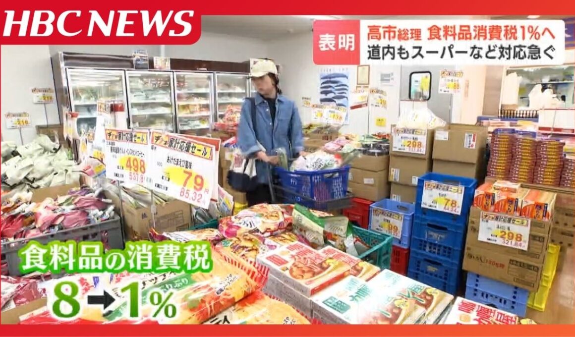 食料品消費税1％へ…小売店「棚のポップ全部変えなきゃいけない」消費者「2年間だけ、そのあと7％また上がる」秋元克広札幌市長「地方に負担が生じないよう手立てを」