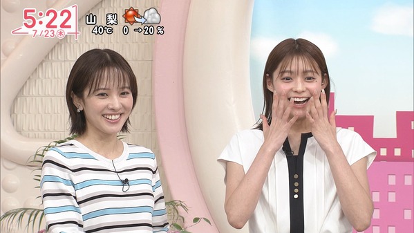 【画像】今日の河出奈都美さんと田﨑さくらさん　7.23