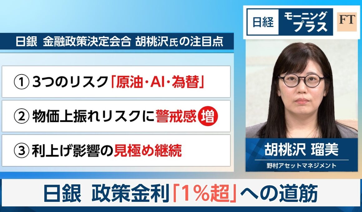 日銀　政策金利「1％超」への道筋【日経モープラFT】