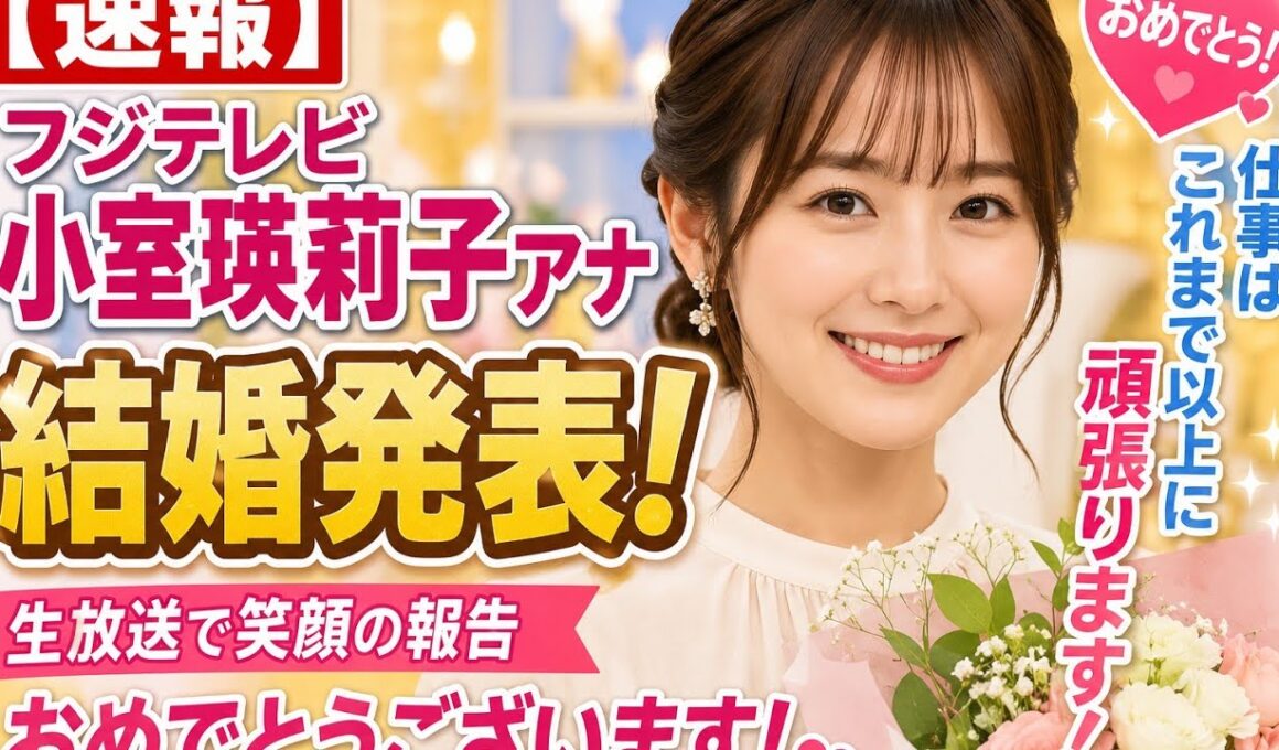 小室瑛莉子アナが結婚発表！スタジオが祝福ムードに包まれる