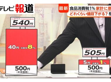 【解説】「食品消費税1％」課題は？企業の“値上げ”で店頭価格下がらない可能性（2026年08月03日）