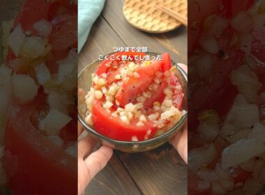 【飲み干したくなる！トマトと玉ねぎサラダ】5分で簡単に #おすすめ #簡単レシピ