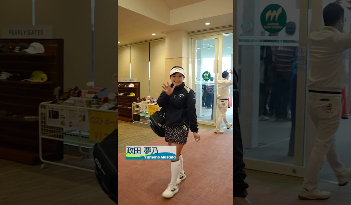 【いってらっしゃい👋】スタート前の準備を進める選手たちをお見送り| NOBUTA GROUP マスターズGC レディース - Round3