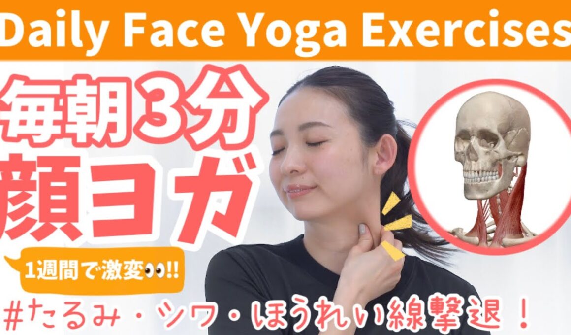 【顔痩せ🔥】1週間で激変！毎朝たった3分‼︎たるみ・シワ・ほうれい線撃退！スッキリ顔ヨガ  BY380