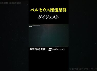 【ペルセウス座流星群2026】活動ピーク時をダイジェストでイッキ見！